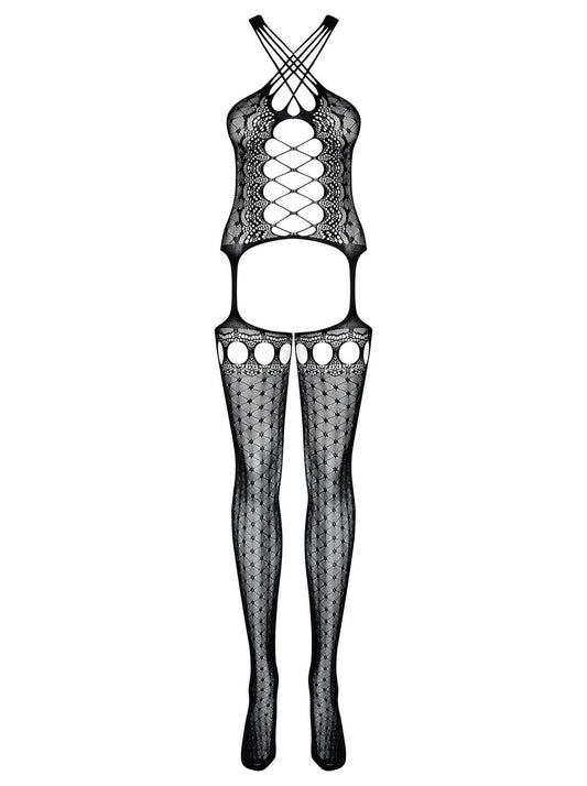 2-Geometryczne bodystocking siateczka obsessive sml-2