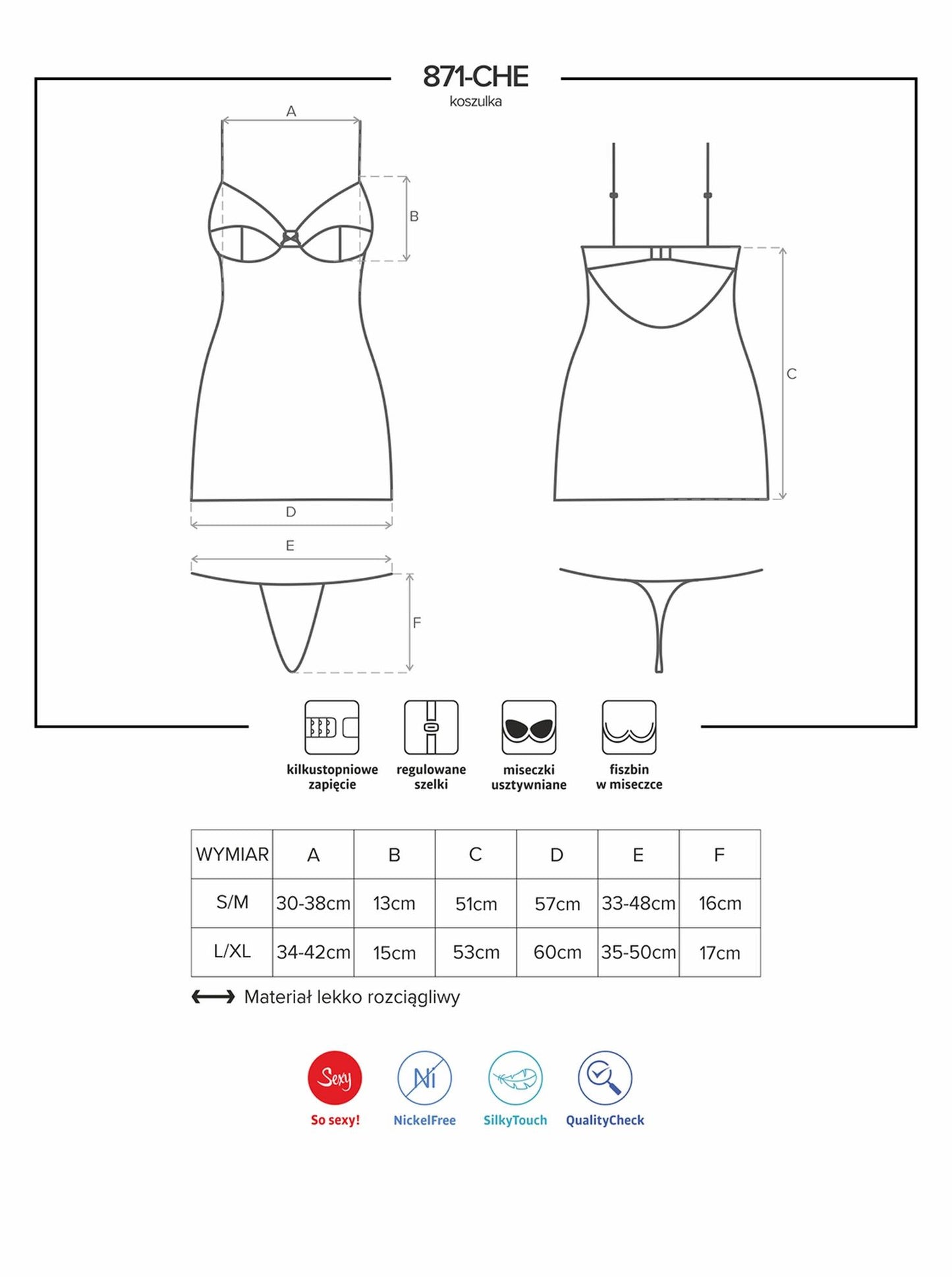 5-Biała koszulka stringi sex komplet obsessive l/xl-5