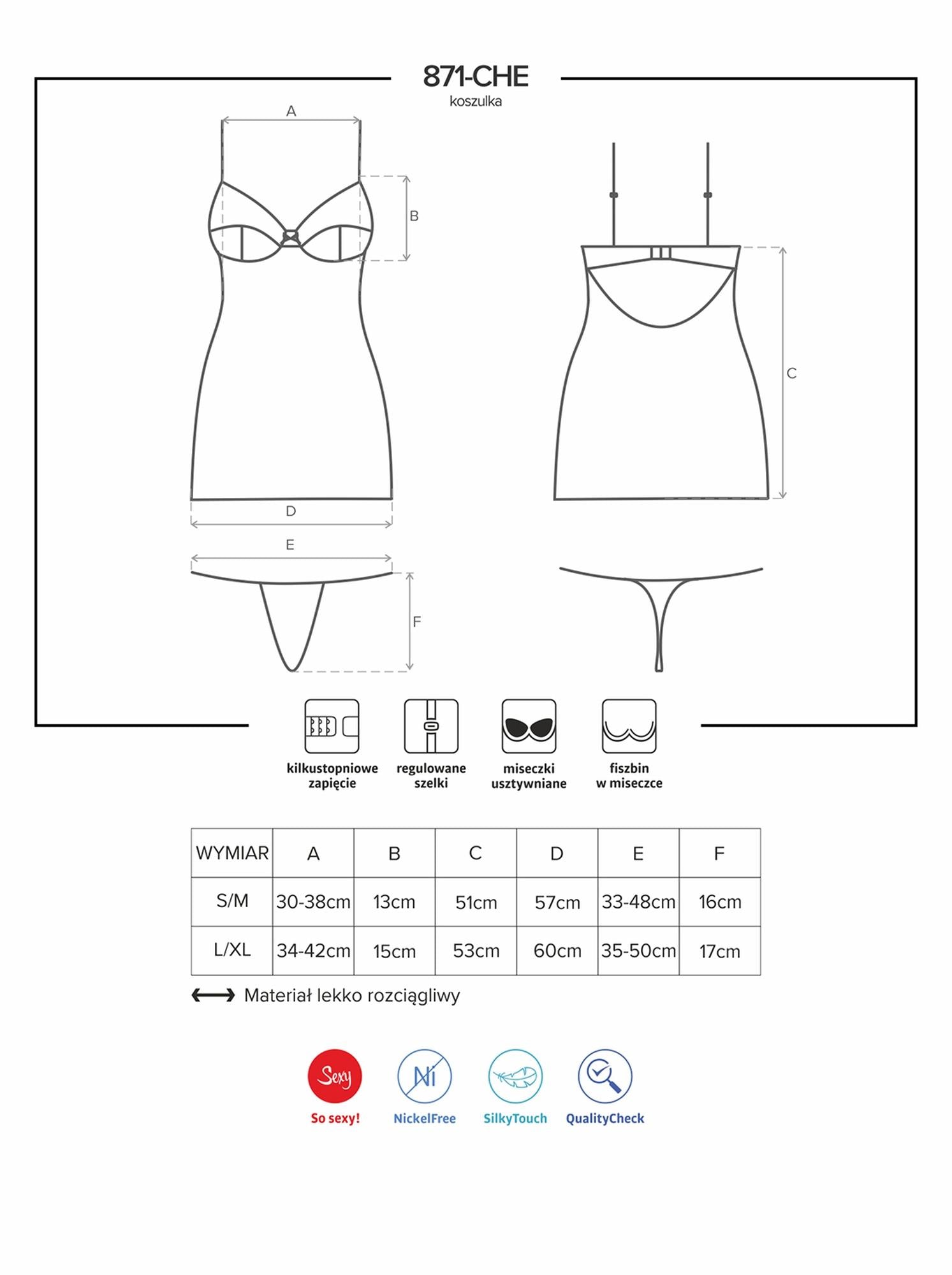 5-Biała koszulka stringi sex komplet obsessive l/xl-5