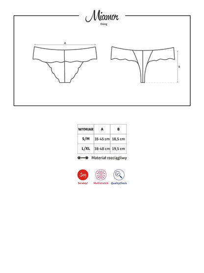 3-Koronkowe majtki stringi obsessive miamor l/xl-3