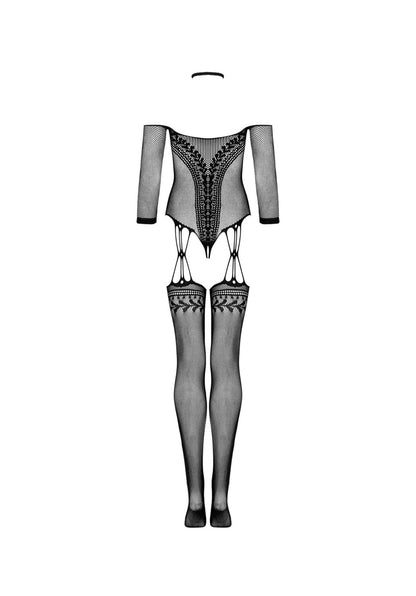 10-Strój erotyczny koronka bodystocking czarne S/M/L-10