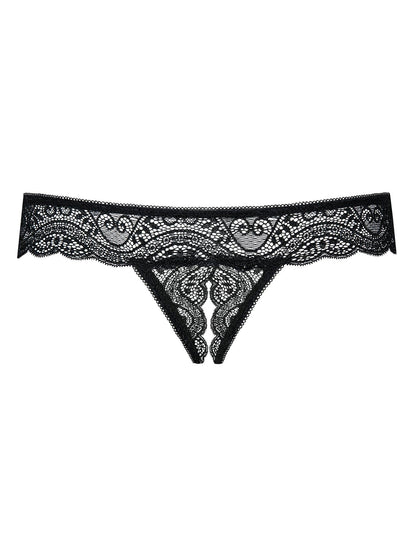 2-Stringi koronkowe rozcięte w kroku obsessive L/XL-2