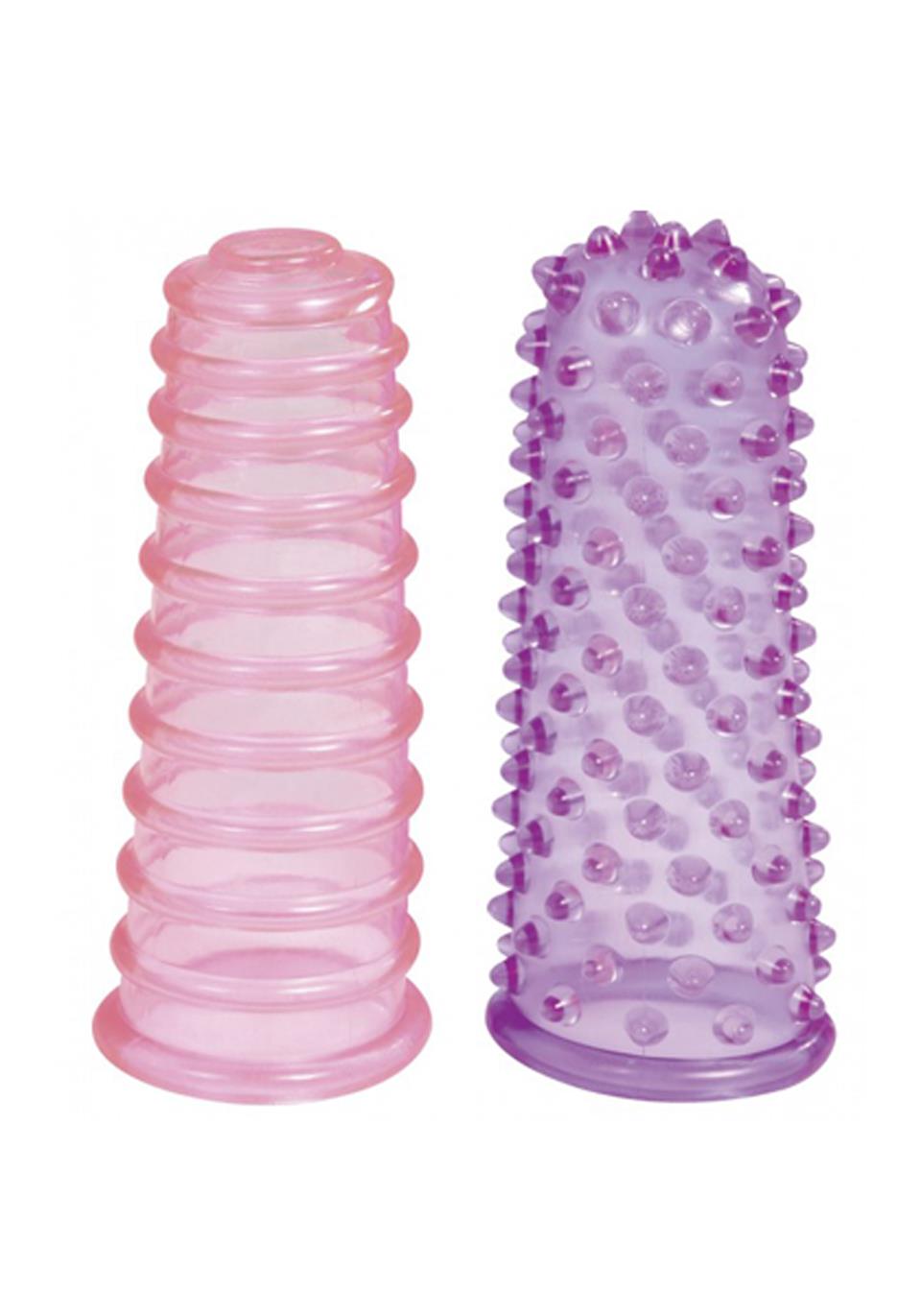 3-Komplet zestaw dwie sex nakładki na palce wibrator-3