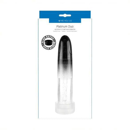 2-Me You Us Platinum Duo Automatic Pump Masturbator Clear/Black-2