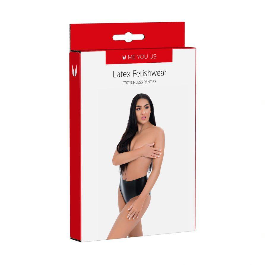 2-Me You Us Latex Crotchless Panties Large-2