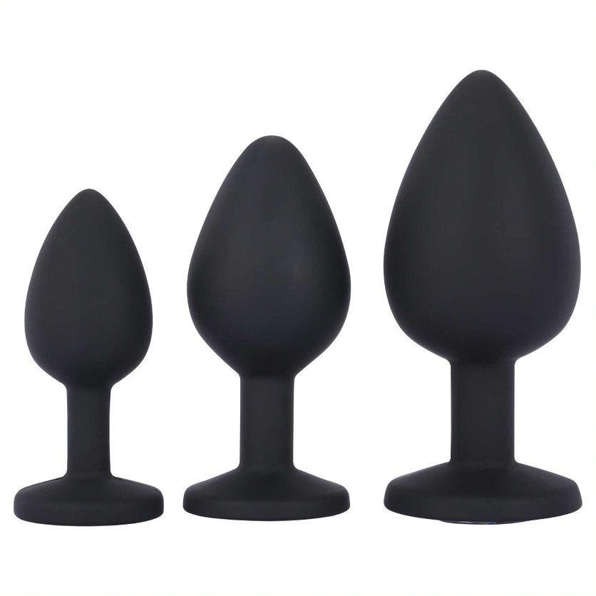 1-Zestaw 3 korki analne sex zatyczka plug ozdobny-1