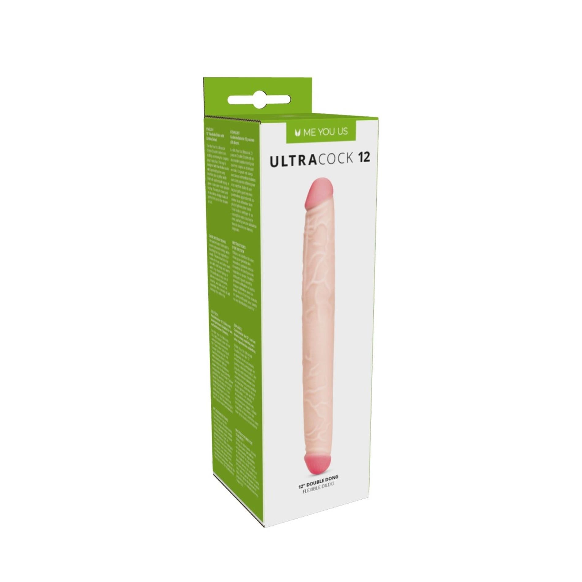 2-Me You Us Ultra Cock Double Ended Dildo (12")-2