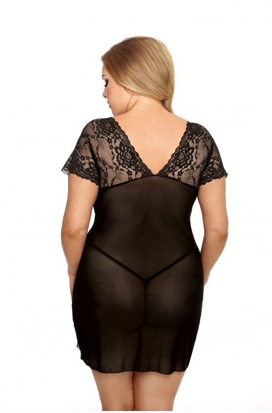 3-Marina black chemise XXL+ ( czarna halka )-3