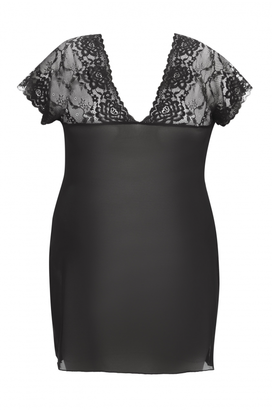 7-Marina black chemise XXL+ ( czarna halka )-7