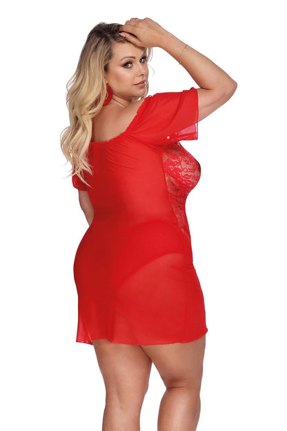 2-CAMARI RED (CHEMISE/HALKA) L+-2