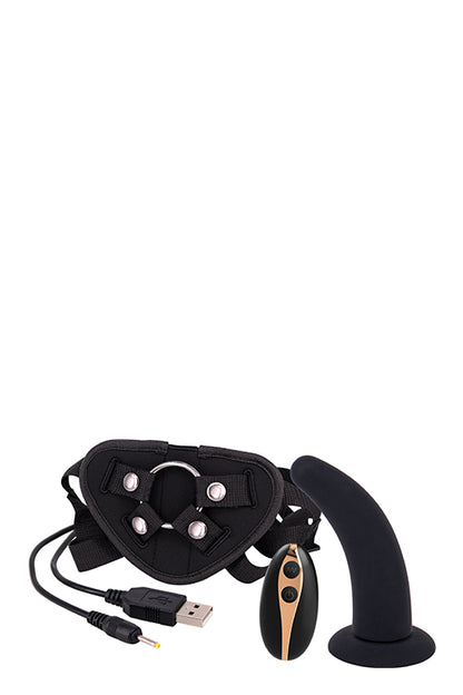 1-5INCH VIBRATION DILDO STRAP-ON BLACK-1