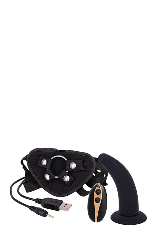 1-5INCH VIBRATION DILDO STRAP-ON BLACK-1