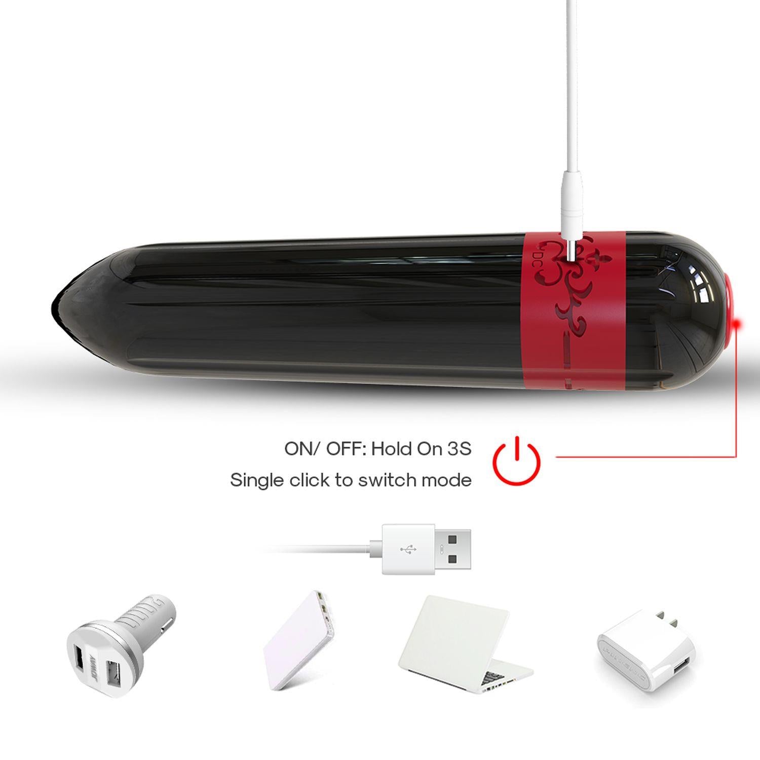 8-Mini wibrator mały masażer łechtaczki 7cm 9 trybów-8