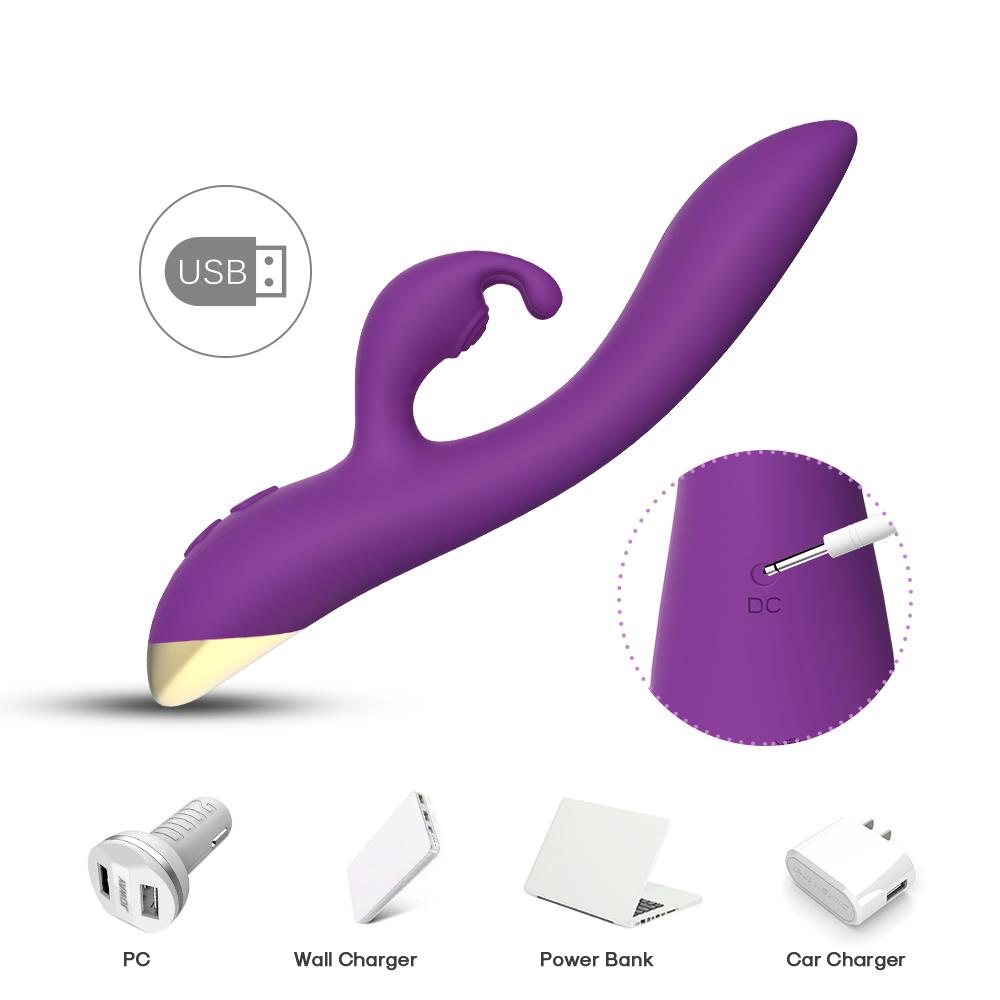 6-Wibrator króliczek masażer łechtaczki 22 cm 9 tryb-6