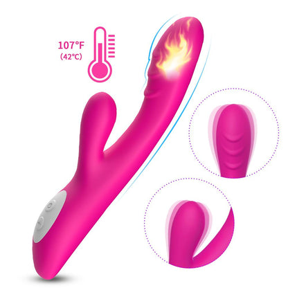 8-Wibrator króliczek podgrzewany ciepły 9 tryb 22 cm-8