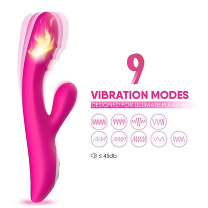 9-Wibrator króliczek podgrzewany ciepły 9 tryb 22 cm-9