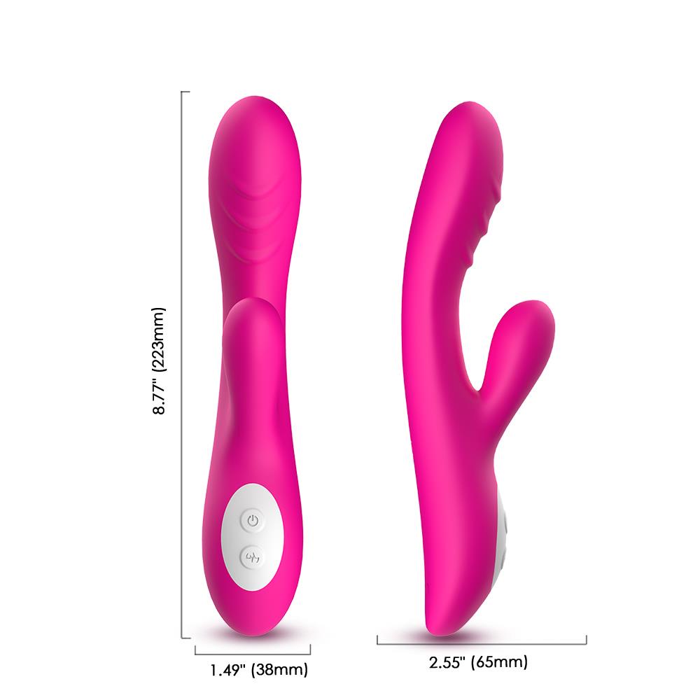 10-Wibrator króliczek podgrzewany ciepły 9 tryb 22 cm-10