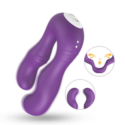 3-Podwójny wibrator lesbijski dla par 9 trybów 14cm-3