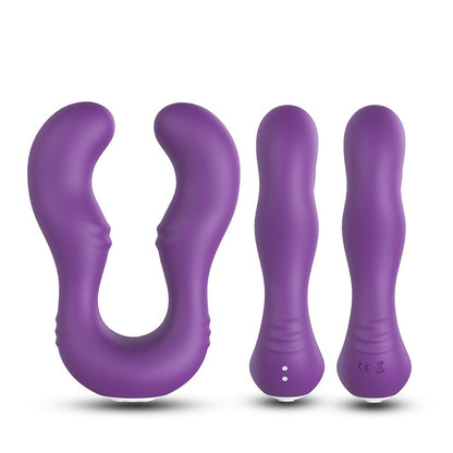 6-Podwójny wibrator lesbijski dla par 9 trybów 14cm-6