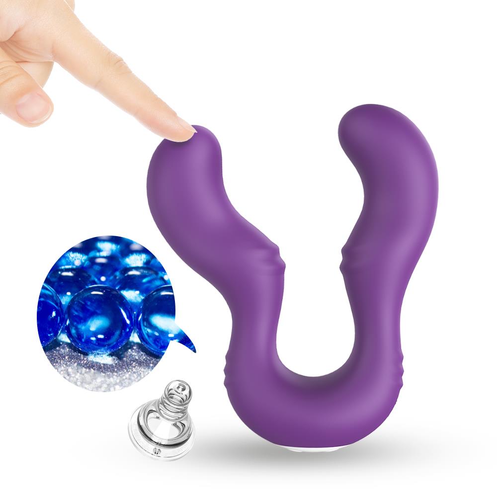 12-Podwójny wibrator lesbijski dla par 9 trybów 14cm-12