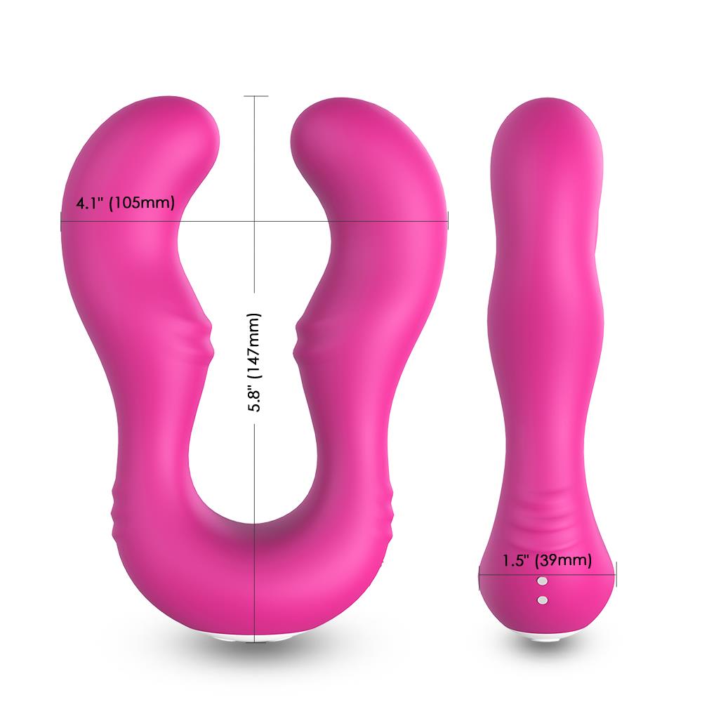 6-Podwójny wibrator lesbijski dla par 9 trybów 14cm-6