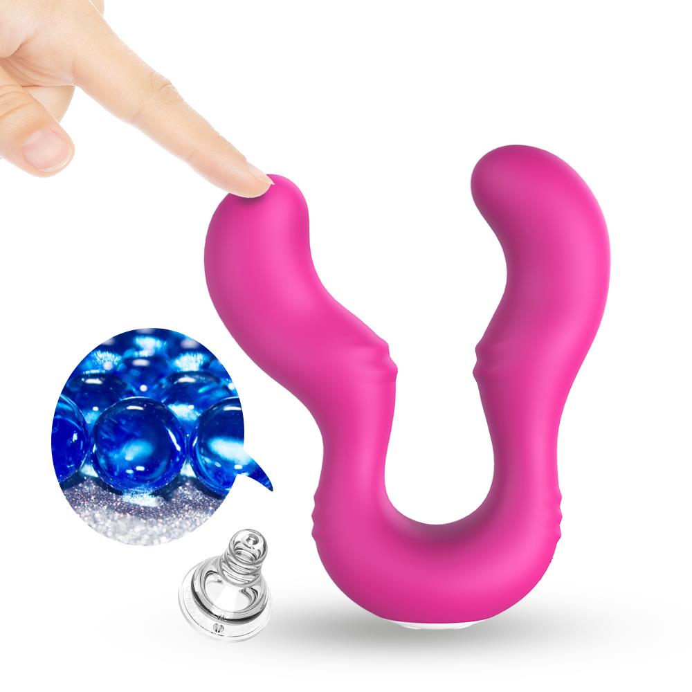 11-Podwójny wibrator lesbijski dla par 9 trybów 14cm-11