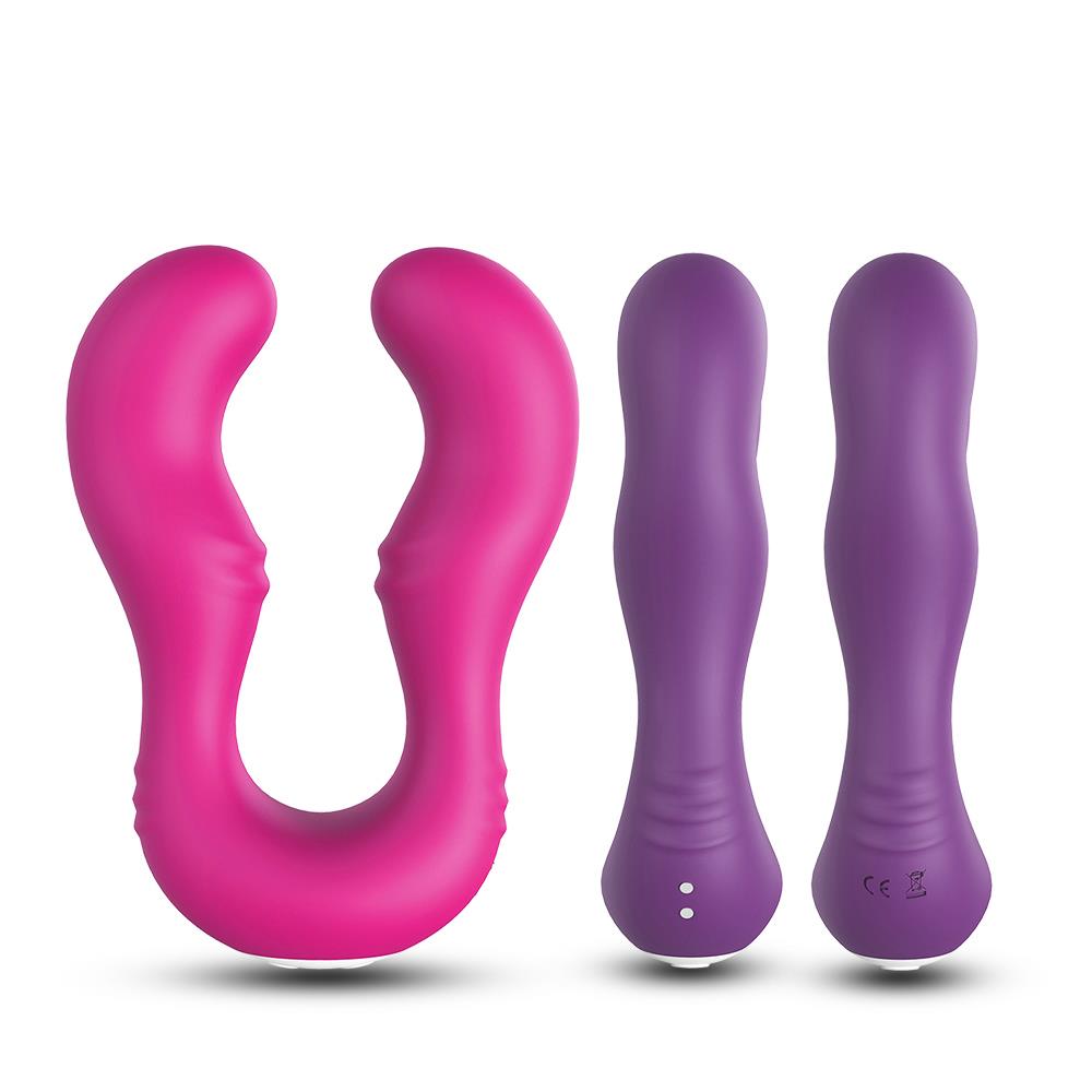 10-Podwójny wibrator lesbijski dla par 9 trybów 14cm-10