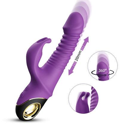 1-Wibrator króliczek pulsacyjny rotacja 9 tryb 19 cm-1