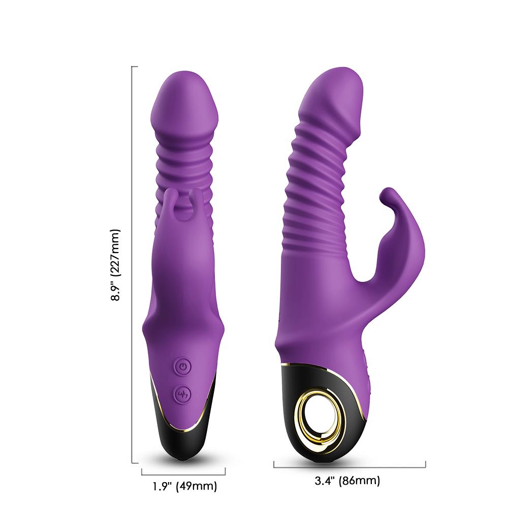 6-Wibrator króliczek pulsacyjny rotacja 9 tryb 19 cm-6