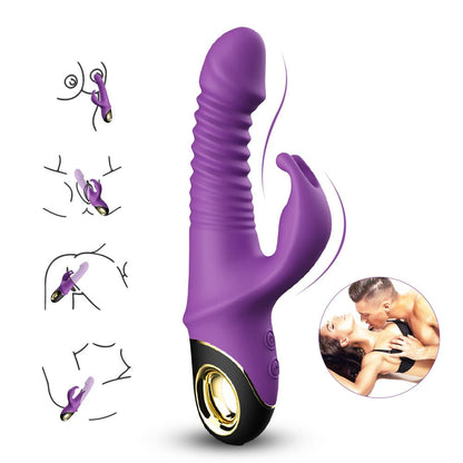 3-Wibrator króliczek pulsacyjny rotacja 9 tryb 19 cm-3