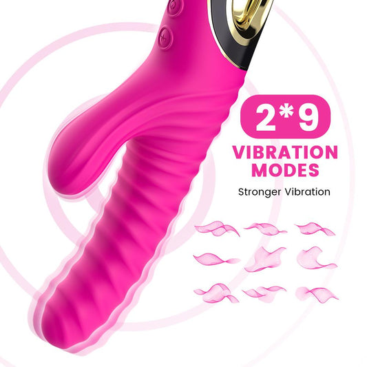 1-Wibrator króliczek wielofunkcyjny 22cm 2x9 trybów-1
