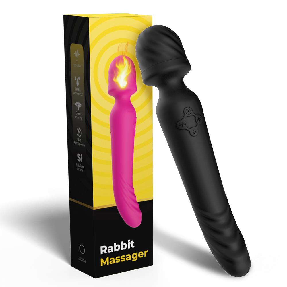 1-Masażer łechtaczki podgrzewany wibrator 22cm 9tryb-1