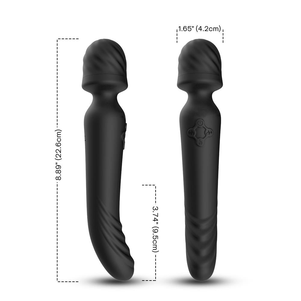 9-Masażer łechtaczki podgrzewany wibrator 22cm 9tryb-9