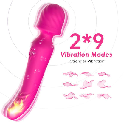 9-Masażer łechtaczki podgrzewany wibrator 22cm 9tryb-9