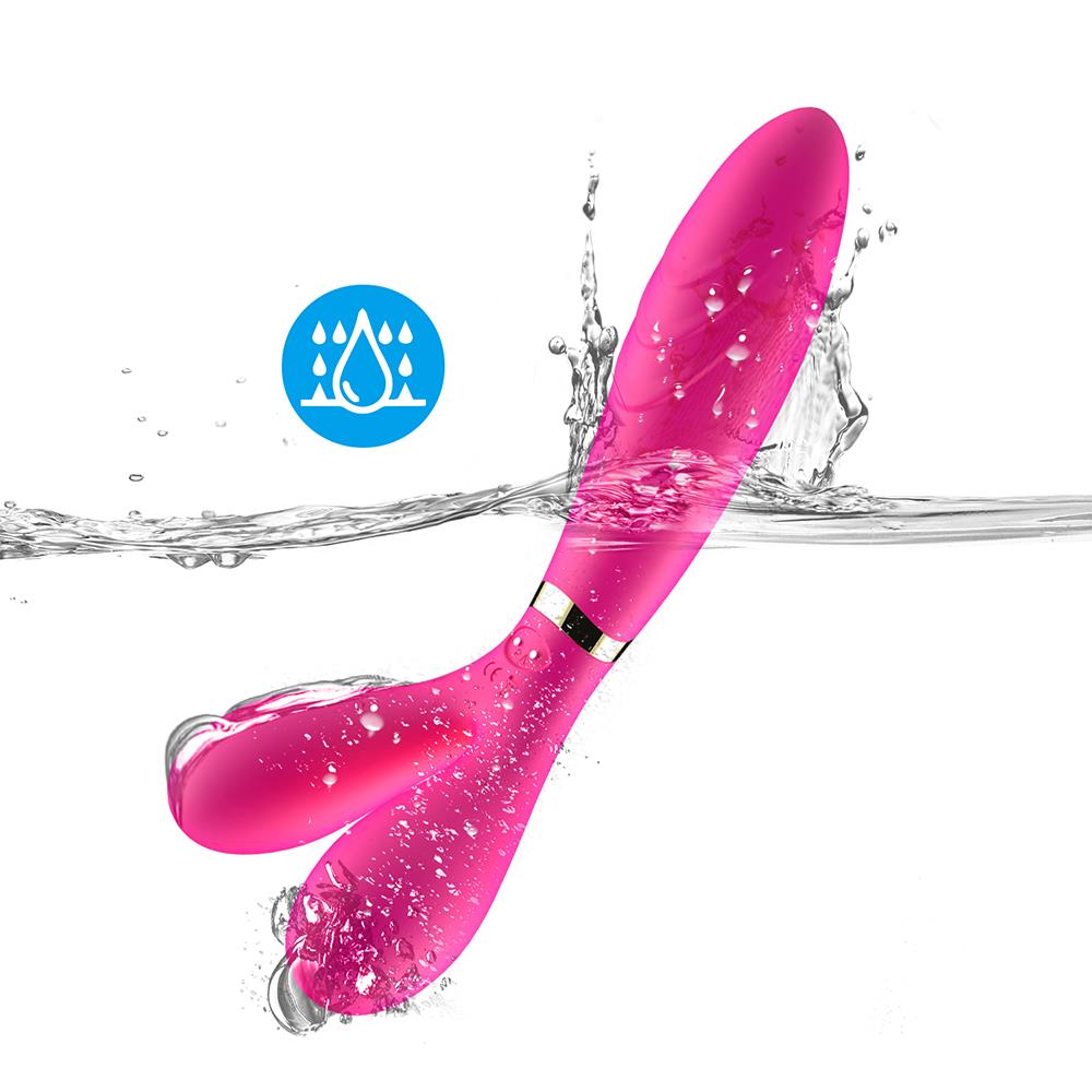 5-Podwójny wibrator masażer stymulator 9 trybów 19cm-5
