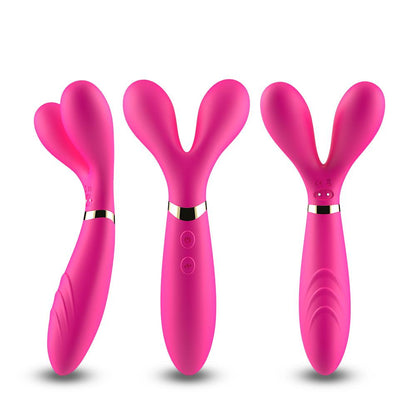 9-Podwójny wibrator masażer stymulator 9 trybów 19cm-9