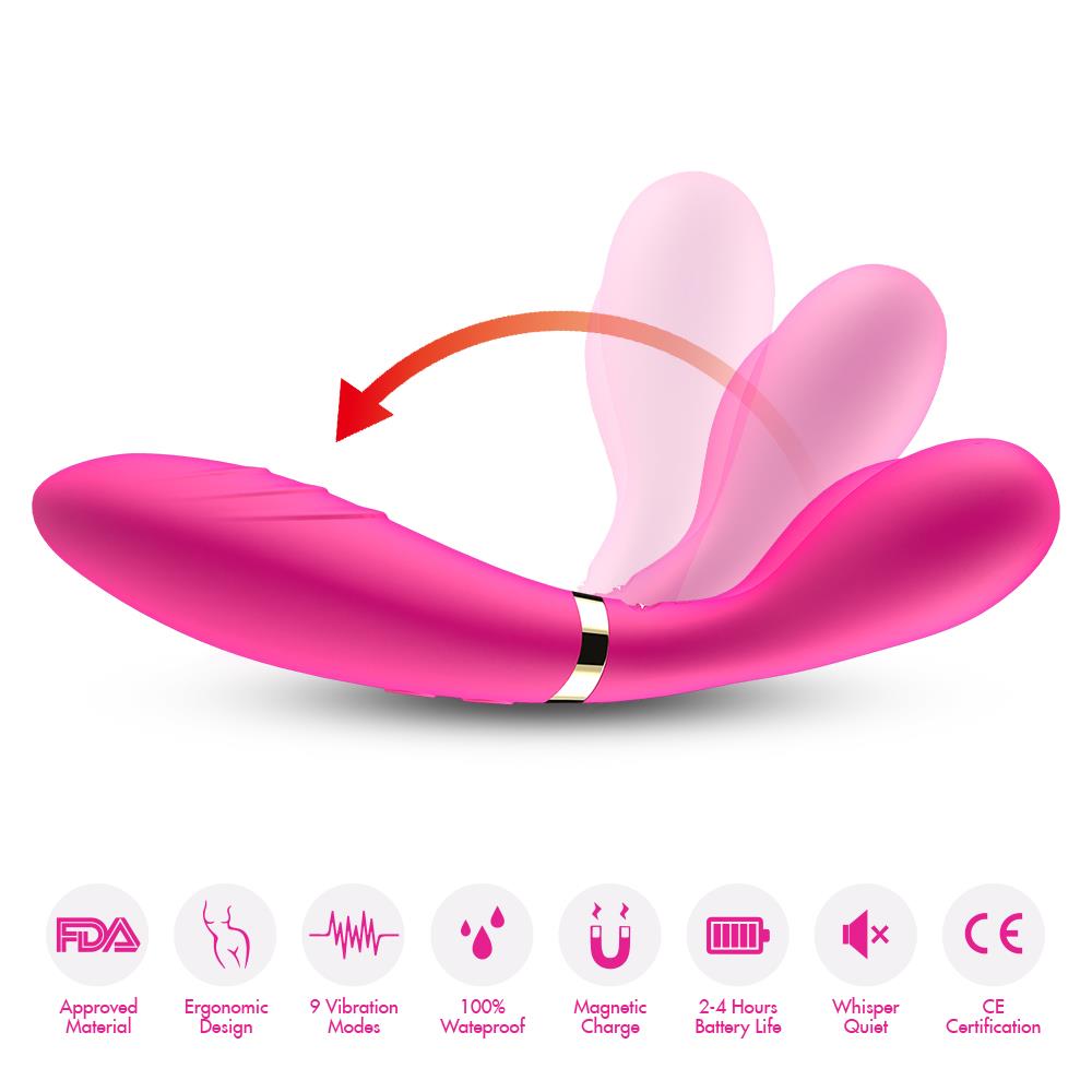 10-Podwójny wibrator masażer stymulator 9 trybów 19cm-10