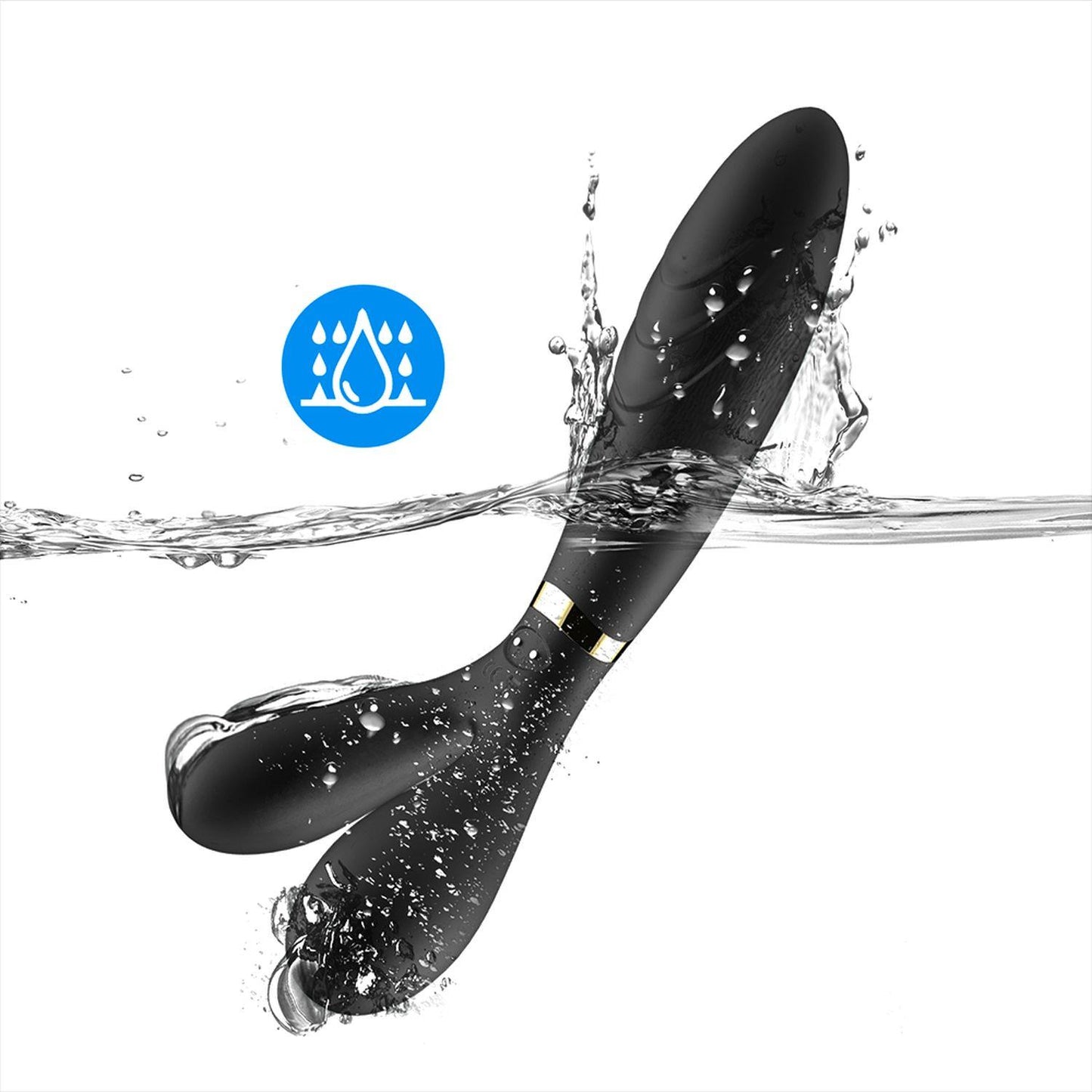 5-Podwójny wibrator masażer stymulator 9 trybów 19cm-5