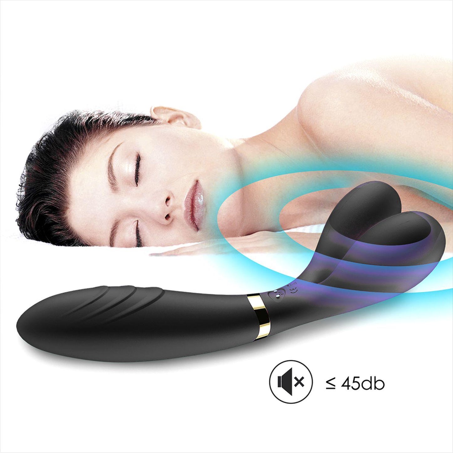 7-Podwójny wibrator masażer stymulator 9 trybów 19cm-7