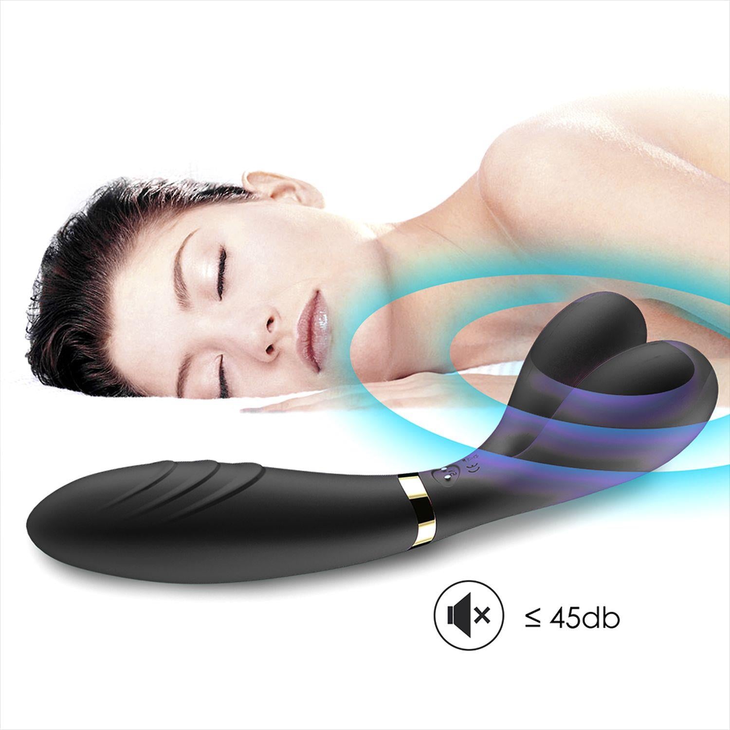 7-Podwójny wibrator masażer stymulator 9 trybów 19cm-7