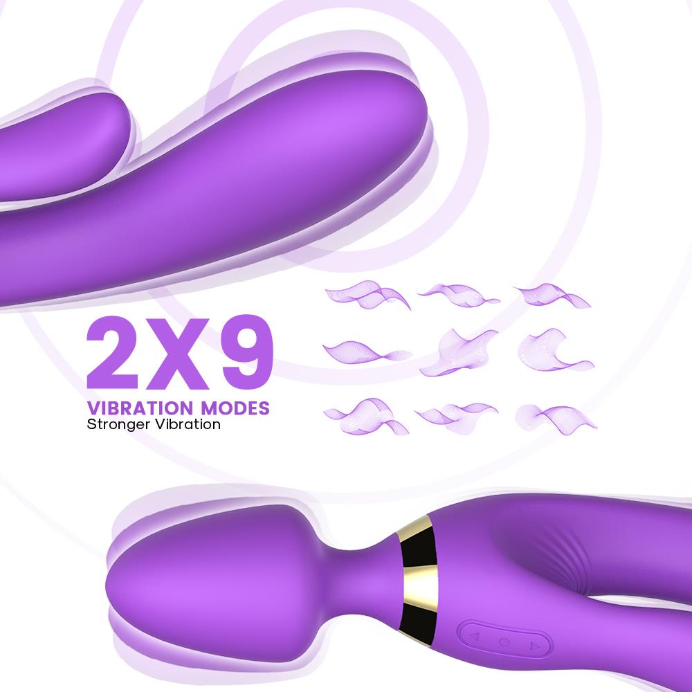 10-Masażer różdżka wibrator królik 9 trybów 23 cm sex-10