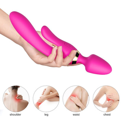 4-Masażer różdżka wibrator królik 9 trybów 23 cm sex-4