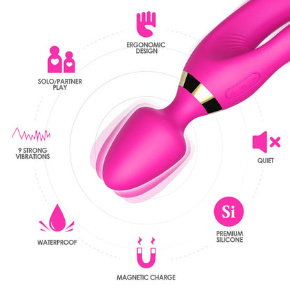 3-Masażer różdżka wibrator królik 9 trybów 23 cm sex-3