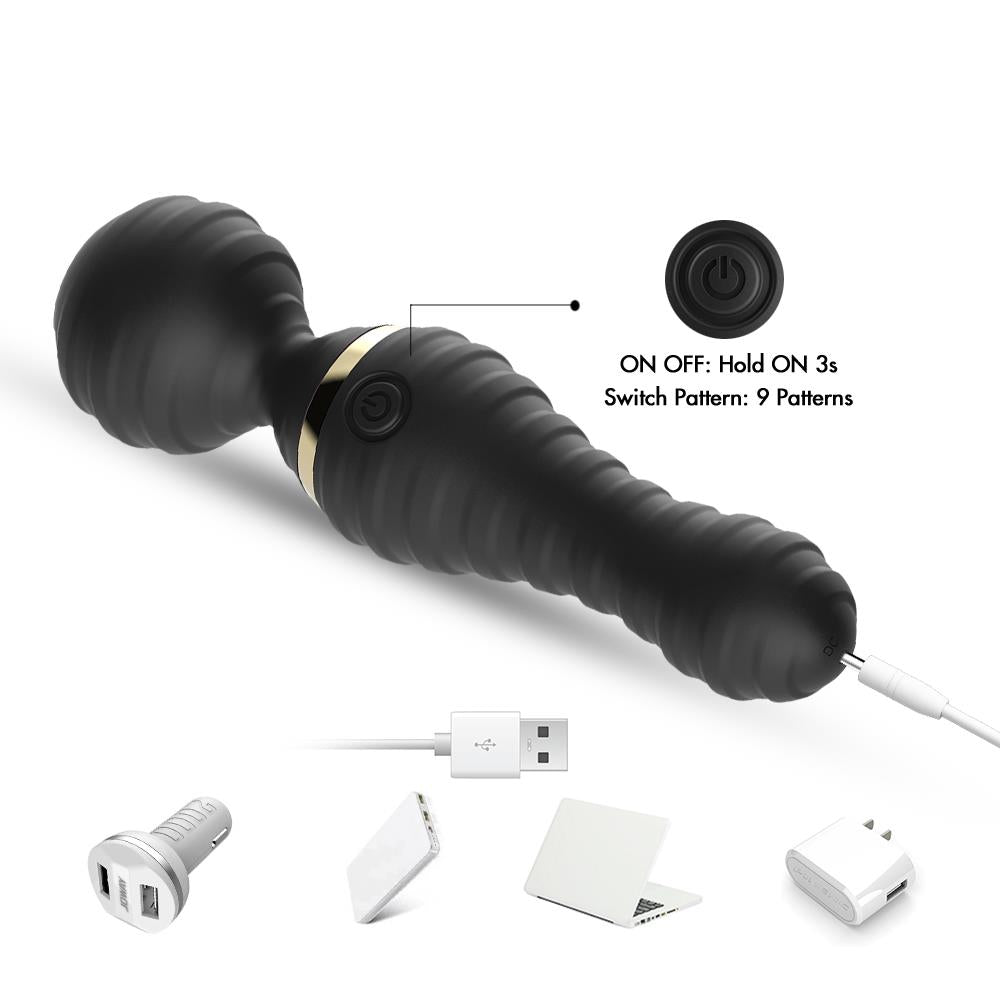 10-Masażer wibrator łechtaczkowy różdżka 9 tryb 19cm-10