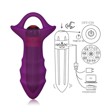 3-Korek analny wibrujący plug zatyczka 9 trybów 11cm-3