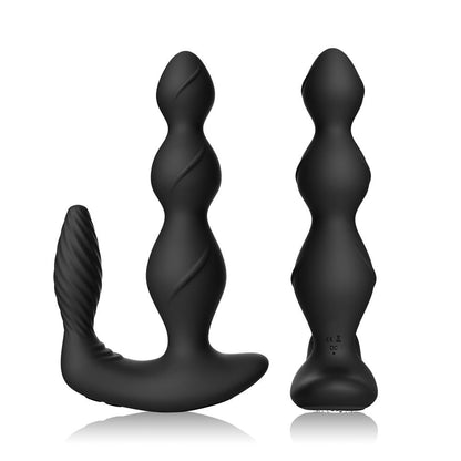 1-Korek analny z masażerem łechtaczki 9 trybów 17 cm-1