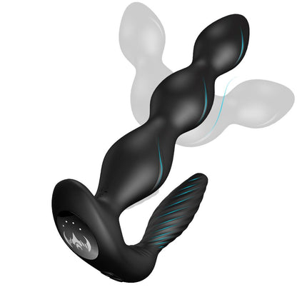 3-Korek analny z masażerem łechtaczki 9 trybów 17 cm-3