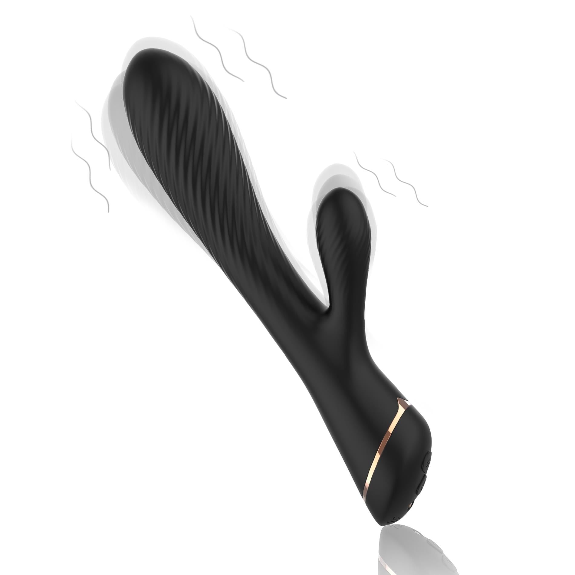 1-Wibrator ze stymulacją łechtaczki B - series Joy Hare Black-1