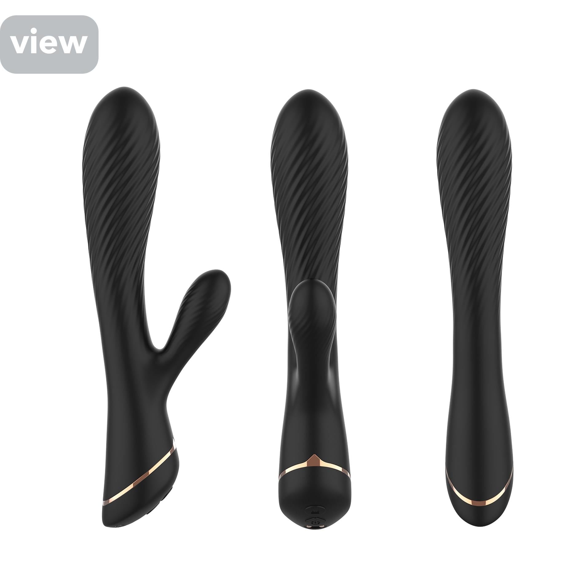 4-Wibrator ze stymulacją łechtaczki B - series Joy Hare Black-4