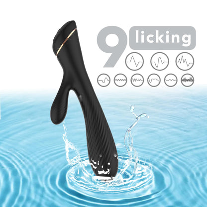 6-Wibrator ze stymulacją łechtaczki B - series Joy Hare Black-6